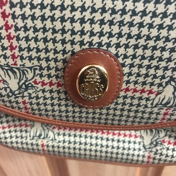 Vintage Mark Cross Houndstooth Leather bag - Picture 9 of 9